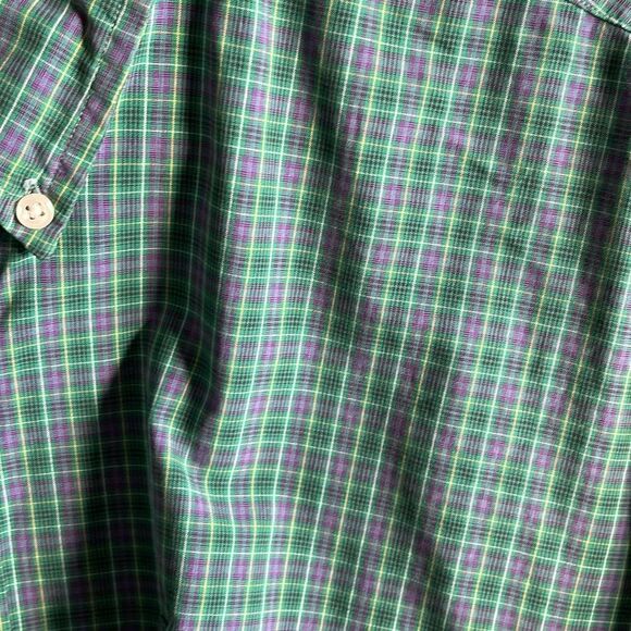 Ralph Lauren Mens Classic Fir Plaid Button Down Size XL Green/Purple - Picture 4 of 8
